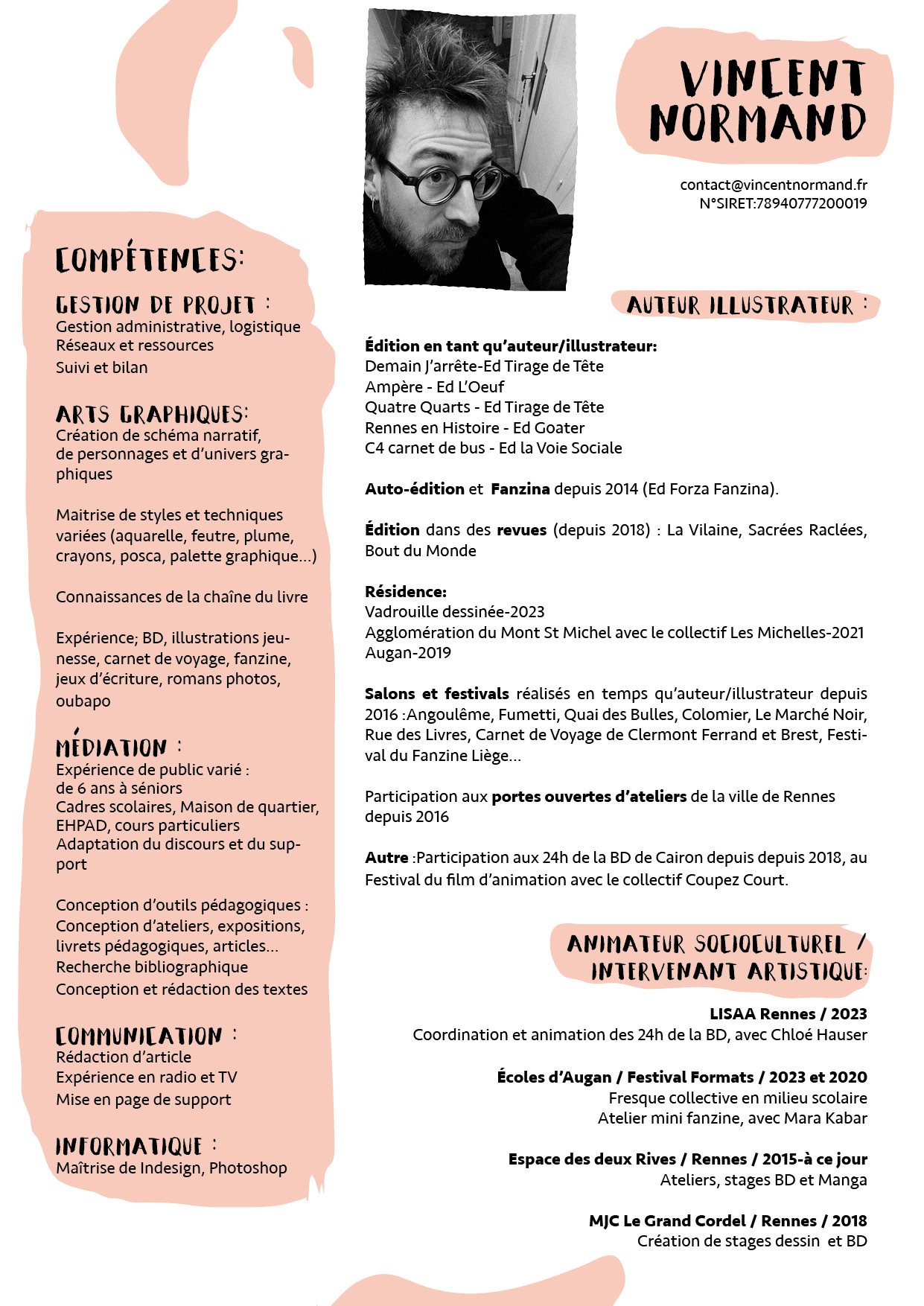 CV Pour site internet