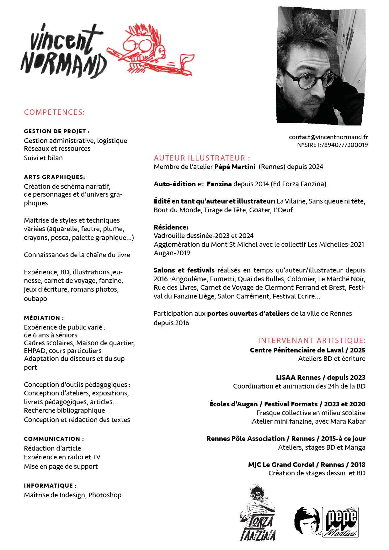 CV Pour site internet